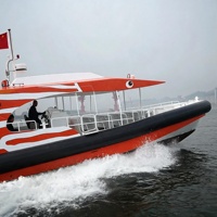 Bateau à réaction touristique Grandsea en aluminium de 12,5 m pour 11 personnes, bateau rapide, jet ski, bateau-voiture, aquabateau rapide, bateau de sport à vendre