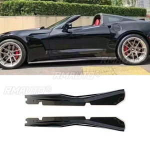 สเกิร์ตข้างรถยนต์ลายคาร์บอนไฟเบอร์แท้ สำหรับ Chevrolet Corvette C7 ปี 2014-2017 ชุดแต่งรถยนต์ - Product Image 1