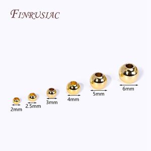 20-100 pezzo 18K placcato oro distanziatore perline rotonde in metallo per la creazione di gioielli fai da te bracciali accessori separatori perline - Product Image 3