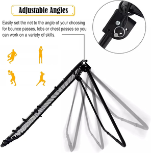 <span class=keywords><strong>Filet</strong></span> <span class=keywords><strong>de</strong></span> rebond pliable léger pour l'entraînement <span class=keywords><strong>de</strong></span> basketball et multisports en déplacement, avec sacs <span class=keywords><strong>de</strong></span> sable pour la stabilité - Product Image 5