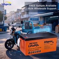 Batterie de scooter 36V 150AH 100AH 200AH 3.6KWh 5.4KWh 7.2KWh au lithium fer phosphate avec protection contre les surcharges et BMS intelligent pour