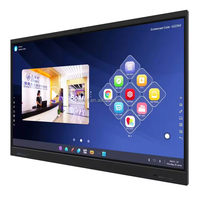 Prix d'usine 75 pouces Android fenêtre double système écran tactile numérique interactif Smart TV tableau blanc pour réunion et salle de classe