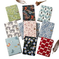 Carnet de notes personnalisé en tissu rigide avec reliure thermique, impression de logo, format A5, A4, A6, B5, agenda brodé floral, planificateur d'écriture, cadeau