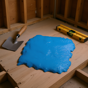 Tapis de tamponnage en béton de 18 pouces, revêtement en polyuréthane bleu pour la texturation des revêtements de sol techniques - Product Image 2