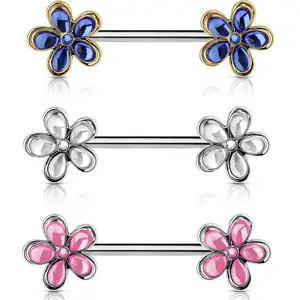 Flower Nipple Ring Piercing Body Piercing Jewelry Wholesale