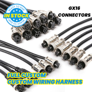 Đầu nối cáp hàng không gx16 M16 đầu nối kim loại 9 chân cắm + khớp nối ổ cắm - Product Image 5