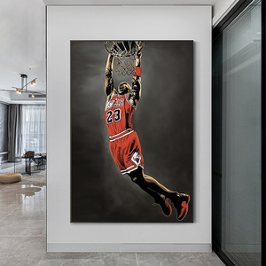 Peinture murale encadrée minimaliste moderne <span class=keywords><strong>NBA</strong></span> Kobe, décoration de star du sport, art mural pour salon, grand format en aluminium - Product Image 3