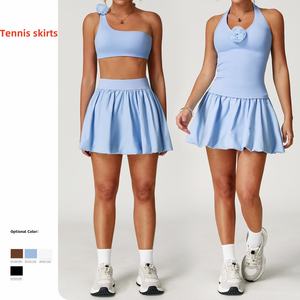 Rok Tenis Pendek Cepat Kering, Rok Mengembang Bernapas dengan Saku, Rok Olahraga Lari Tenis, Gaun Tenis untuk Wanita - Product Image 1