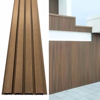 Panneau mural extérieur WPC, design moderne, rainuré, imperméable, ignifuge, villa, extérieur, installation facile, bardage composite bois-plastique