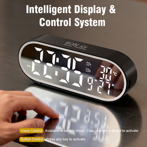 Hiện đại không thấm nước kỹ thuật số Đồng hồ phòng tắm nhựa đồng hồ treo tường hẹn giờ hiển thị nhiệt độ cho trang trí nội thất điện tử đồng hồ bàn - Product Image 6