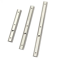 AL0820PT Rail de guidage silencieux à usage léger Rail coulissant en alliage d'aluminium non détachable à deux sections de 20mm de large
