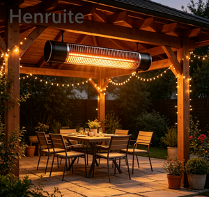 Calentador Eléctrico Exterior de Pared, Tipo Barra Larga, 1500W, 240V, Tubo de Calentamiento Infrarrojo Ruby, Impermeable, para Terraza y Patio - Product Image 3