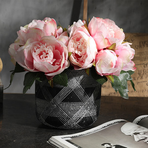 6-Headed Peony Artificial Flowers Silk High Simulation Wedding Home Decor Bouquet - Product Image 2