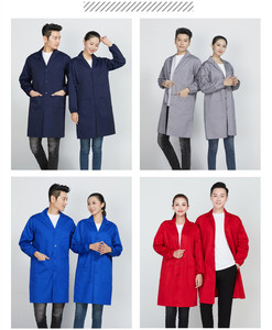 Laboratori di fabbrica del mercato dell'industria alimentare uniforme da <span class=keywords><strong>uomo</strong></span> donna tasca esterna originale <span class=keywords><strong>camice</strong></span> da laboratorio - Product Image 4