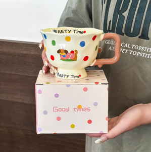 Keramik becher Mädchen niedlich nach Hause Trinkbecher New 2026 Schlafsaal Frühstück Kaffeetasse - Product Image 4