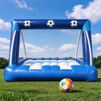 But de football gonflable avec tapis d'air pour jeu de tirs au but, but de football gonflable pour enfants et adultes, jeu sportif en plein air