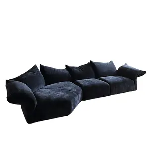 Italian High-end Designer Luxury Sofa Creative Adjustable Petal Sofa Curved Modern Fabric Living Room Sofas