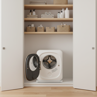 Mini lave-linge domestique de 4 kg, compact et portable, avec sécheuse à chaussures