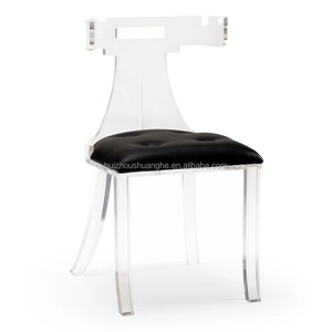 Chaise de mariage en velours, meubles d'hôtel, chaises de maquillage pour chambre à coucher, chaises de salle à manger en acrylique à dossier <span class=keywords><strong>transparent</strong></span> - Product Image 3