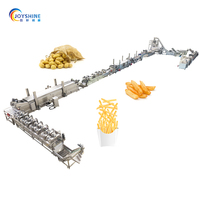Volledig automatische productielijn voor Franse frieten, industriële chipsmachine met frituren, kruiden en verpakking