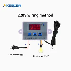 12V 24V 110V 220V LED Digital Temperature Controller Thermostat Thermoregulator Sensor Meter Switch W3001 W3002 Heating Cooling
