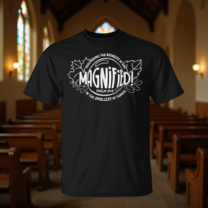 T-shirt chrétien magnifié noir unisexe col rond manches courtes design Psaume 24:10 cadeaux religieux pour l'église - Product Image 3