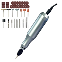 Mini-meuleuse électrique Kaqi Tools TS-21205 à vitesse variable 9500 tr/min, adaptateur secteur 12 V, mandrin 1/8 pouce, multi-usages