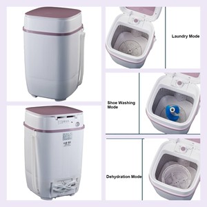 Duy Nhất Bồn Tắm Giặt Ủi Và Giày Máy Giặt Với Máy Sấy Mô Hình Đa Chức Năng Mini Thép Không Gỉ Mới Điện OEM Tím 400W - Product Image 5