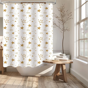 Stella stampata tenda da doccia in poliestere tenda da doccia impermeabile per il <span class=keywords><strong>bagno</strong></span> - Product Image 4