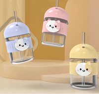 Gobelets en verre épais style Ins avec paille, écologiques, durables, design moderne et mignon pour la rentrée scolaire des enfants, vente en gros