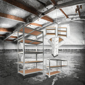 5层可调钢储物架车库金属架单元，用于仓库工具组织 - Product Image 2