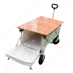 Hot Sale 4 Wheel Collapsible Folding Outdoor Utility Beach Garden Trolley Cart Foldable Trolly