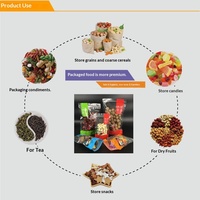 Kantong Kemasan Makanan Grade Food, Stok Biji Bunga Matahari, Pouch Stand-Up, Buah Kering, Kacang, Camilan, Makanan Ringan, Ziplock, Grosir