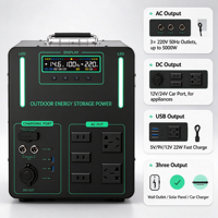 Centrale Électrique Portable OEM 5000W 6800Wh au Lithium Fer Phosphate, Générateur Solaire à Onde Sinusoïdale Pure pour Camping, VR, Maison et Urgences