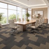 Dalles de moquette 50x50cm en nylon à boucles, dalles de moquette modulaires carrées pour projets de bureaux