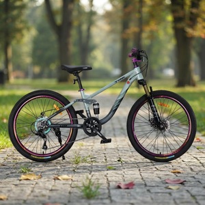 <span class=keywords><strong>Bicicleta</strong></span> de Montaña de <span class=keywords><strong>26</strong></span> Pulgadas con Suspensión Completa para Adolescentes y Adultos, con Doble Freno de Disco, para Ciclismo Todoterreno - Product Image 1