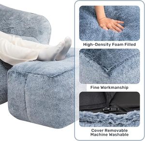 Poufs en velours côtelé d'usine OEM avec rembourrage en mousse <span class=keywords><strong>Pouf</strong></span> en peluche et peluche <span class=keywords><strong>Pouf</strong></span> de rangement Poufs de sol Repose-pieds pour le salon - Product Image 4