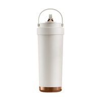 Mug isotherme en céramique à double usage grande capacité pour femme, portable, pour le bureau, le café, les voyages en extérieur