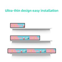 Écran LED d'étagère intérieur couleur pleine résolution blanc, fréquence de rafraîchissement 3840 Hz, écran mural pour texte défilant pour supermarché et bar