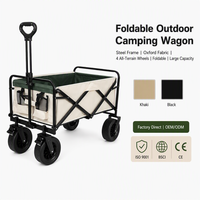 Chariot pliable en métal avec roues, chariot utilitaire portable pliable pour le rangement des outils de garage, du jardin, de la plage, des courses et du camping