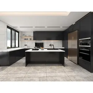 Modern Kitchen Cabinet Cupboards Guangdong Cuisine Complete Design Lacquer Kitchen Furniture