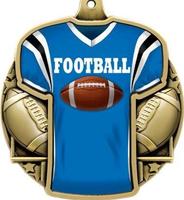 Noble American Football Themed Medal Maillot de football en forme de récompense en métal avec motif de football pour la reconnaissance sportive