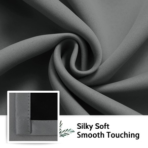 100% màn Polyester/linen cửa sổ hiện đại rèm cửa cho phòng ngủ phòng khách cách nhiệt Grommet đen trở lại valances - Product Image 6