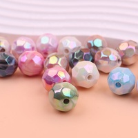 16mm Coloré Lâche Acrylique Solide Facettes UV AB Perles Brillantes pour Chunky Collier Perles Fabrication de Bijoux