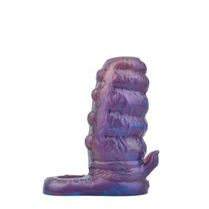 YOCY Men's Thick Thread Raised Cow Penis Ring Silicone Sleeve Fun Toy for Couples Room - Product Image 3