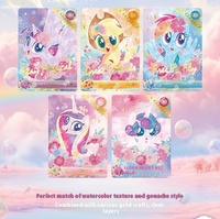 My Little Pony Regenbogen-Edition Sammelkarten-Booster-Box Kinder-Anime-Spiel Sammelkarten mit Glanzeffekt Geburtstagsgeschenk Spielzeug