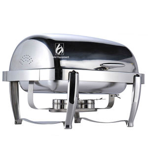 Thiết bị phục vụ tự chọn goldin món ăn thép không gỉ thực phẩm ấm hơn đôi Chảo chafing món ăn tự chọn 9L CuộN Top chafing món ăn - Product Image 3