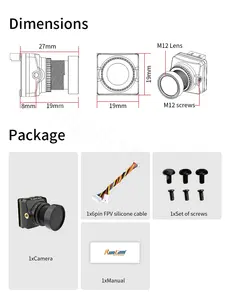 Caméra RunCam Phoenix2 Pro 1500TVL 128 FOV, qualité d'image améliorée par la technologie Starlight, caméra FPV pour drone de course FPV RC, quadricoptère - Product Image 6