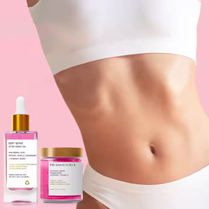 Addolcimento idratante Private Label per evitare graffi trattare peli incarniti fragola Set di Scrub per il corpo dopo olio da barba - Product Image 3