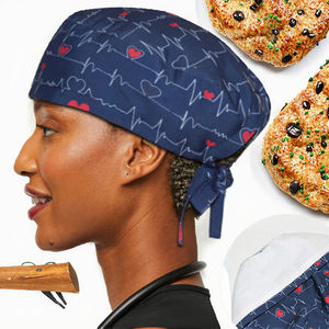Gorros quirúrgicos, suaves, transpirables, cabezas pequeñas, gorro <span class=keywords><strong>de</strong></span> <span class=keywords><strong>Chef</strong></span> <span class=keywords><strong>de</strong></span> enfermera, patrón <span class=keywords><strong>de</strong></span> salón <span class=keywords><strong>de</strong></span> belleza, gorro médico, accesorios, gorros <span class=keywords><strong>de</strong></span> fregado - Product Image 2